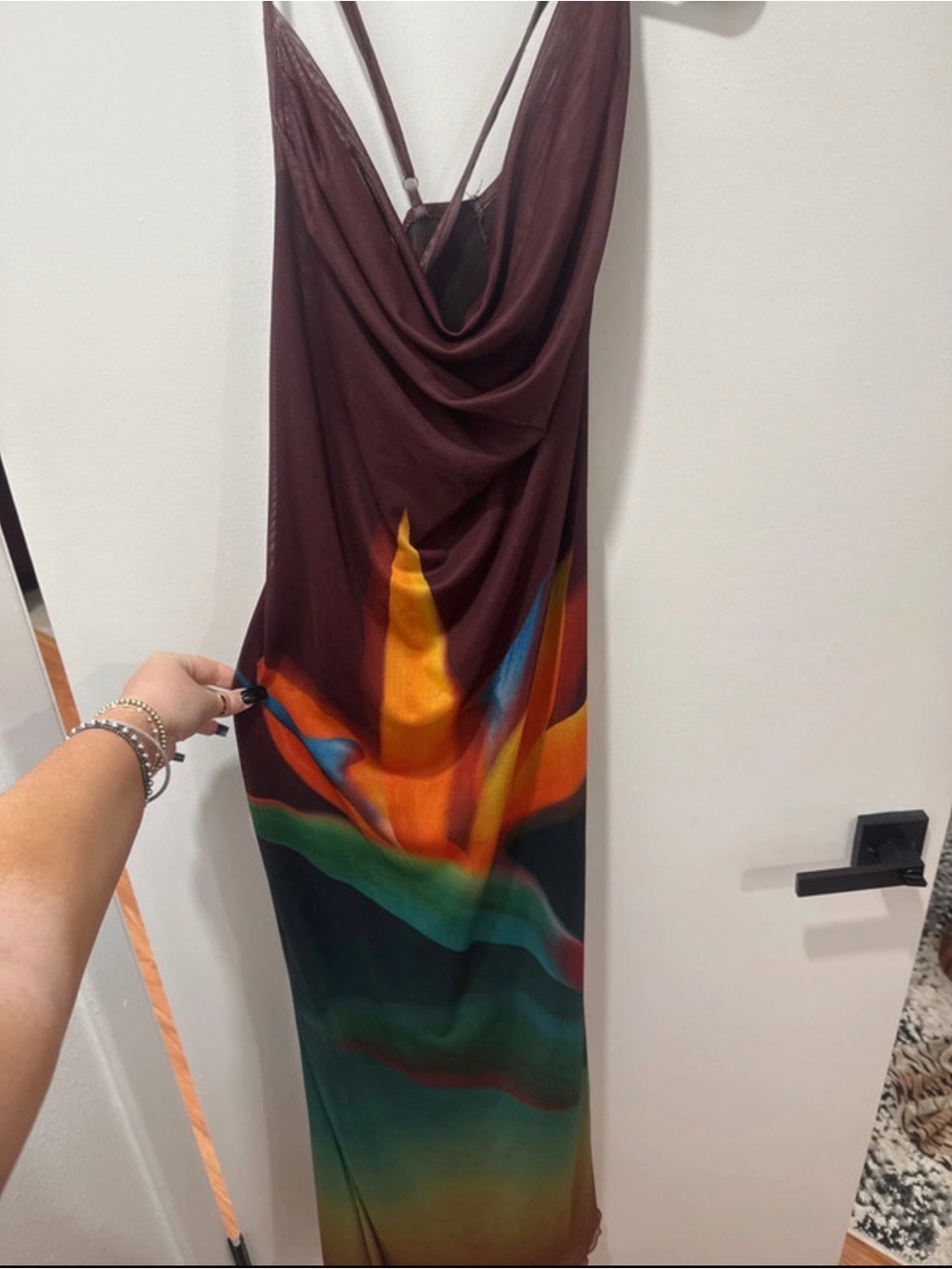 SHEIN Tropical Flower Dress